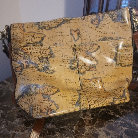 Patricia Nash map bag leather - Picture 1 of 5